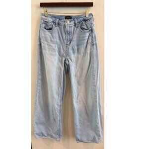 Quince Comfort Stretch High Rise Relaxed Straight Jeans Light Wash Size 29